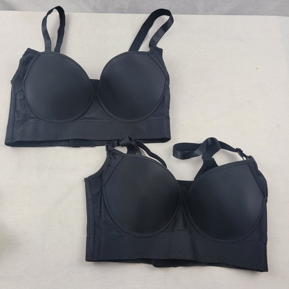 NWT Shapedly she curve push up back smoothing bra 2 pack in black X7 - Picture 6 of 8